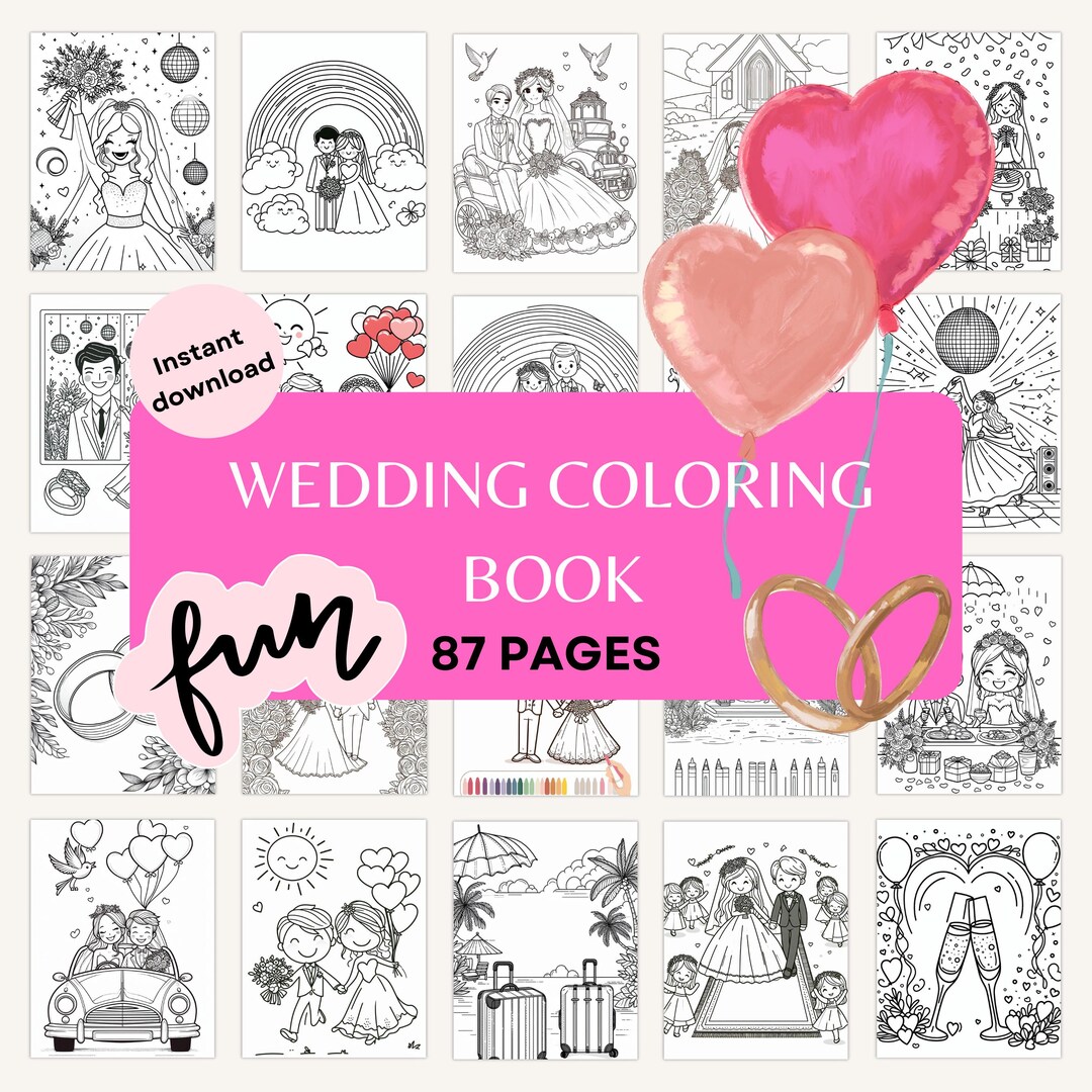 Wedding Coloring Pages, Wedding Activities, Bridal Coloring Pages