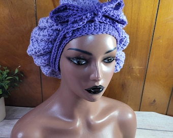 Crochet Hodgy Bonnet Style Beanie – Colorful Adjustable Hair Bonnet with Tie M/L This item is unavailable - Etsy main image 2
