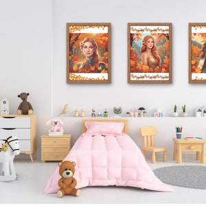 Bezaubernde Herbst Prinzessin Poster - Digitaler Download für bezaubernde Raumumarbeitung