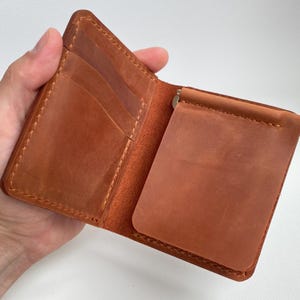 Pince en cuir faite main, portefeuille à clip en cuir, portefeuille en cuir pour homme, cadeau portefeuille pour mari, porte-cartes, pince à portefeuille pour homme, pinces à billets