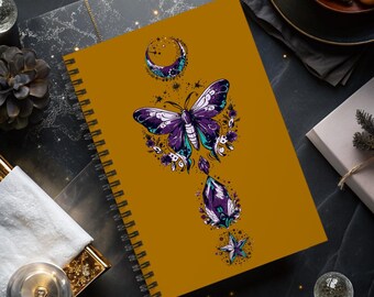 Celestial Luna Moth Lined Notebook