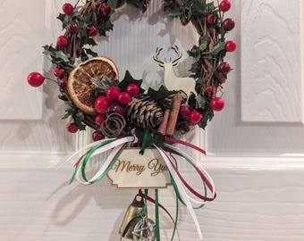 6" Mini Yule Wreath