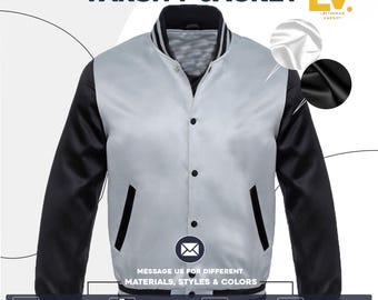 Vintage Silver Stone Silk Japanese Traditional Sukajan Jacket