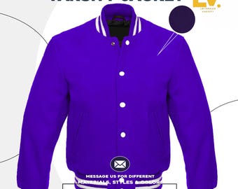 Vtg 50s 60s MANUAL ARTS High School Purple & Silver Satin Varsity