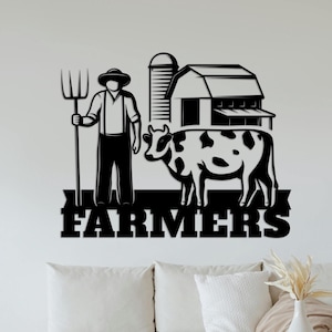 Farm svg cut dxf file wall sticker pdf template cnc cutting router digital vector download