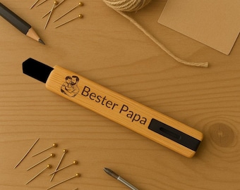 Personalisierter Cuttermesser mit Gravur – langlebiges Schneidewerkzeug mit Namen | Geschenk für Handwerk, Büro, Kreative