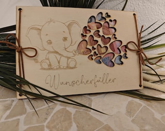Gepersonaliseerd houten geldgeschenk – cadeau voor een bruiloft, verjaardag of jubileum met gravure of voor uw hartenwens