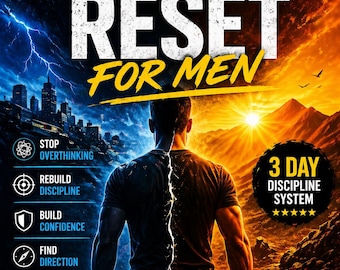 Men's 3-Day Mental Reset Workbook: Discipline, Confidence, Stop Overthinking