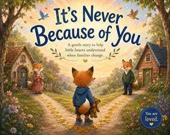 It's Never Because of You Children's Book About Family Separation Gentle Story for Kids Aged 3–8 Emotional Support