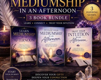Mediumship Book Bundle Learn Mediumship in an Afternoon Develop Psychic Abilities Trust Your Intuition Development eBook Digital Download