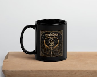 Forbidden Knowledge Grimoire Mug, Funny Witch Mug, Witchy Gift, Pagan Coffee Cup, Wiccan Mug, Book of Shadows, Halloween Mug