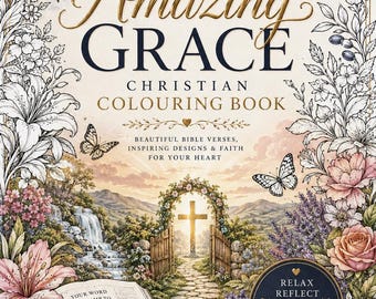 Bible Verse Colouring Book Printable PDF | Christian Adult Colouring Pages | Scripture Coloring Book | Faith Journal Gift | 40 Pages