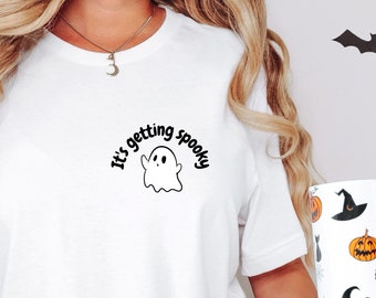 Cute It's Getting Spooky Halloween Aesthetic Trendy Tumblr Ghost T-Shirt