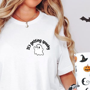 Cute It's Getting Spooky Halloween Aesthetic Trendy Tumblr Ghost T-Shirt image 1