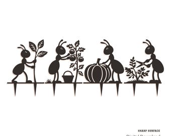 Ant Garden Stakes SVG No. 3