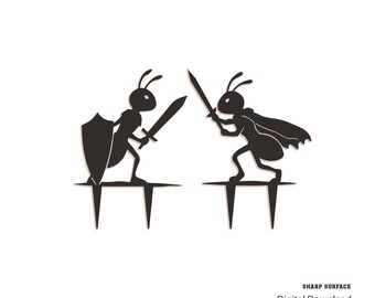 War Ant Laser Cut SVG Garden Stake