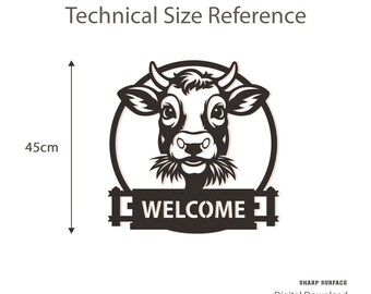 Highland cow welcome sign