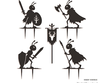 Ant Garden Stakes SVG No. 4
