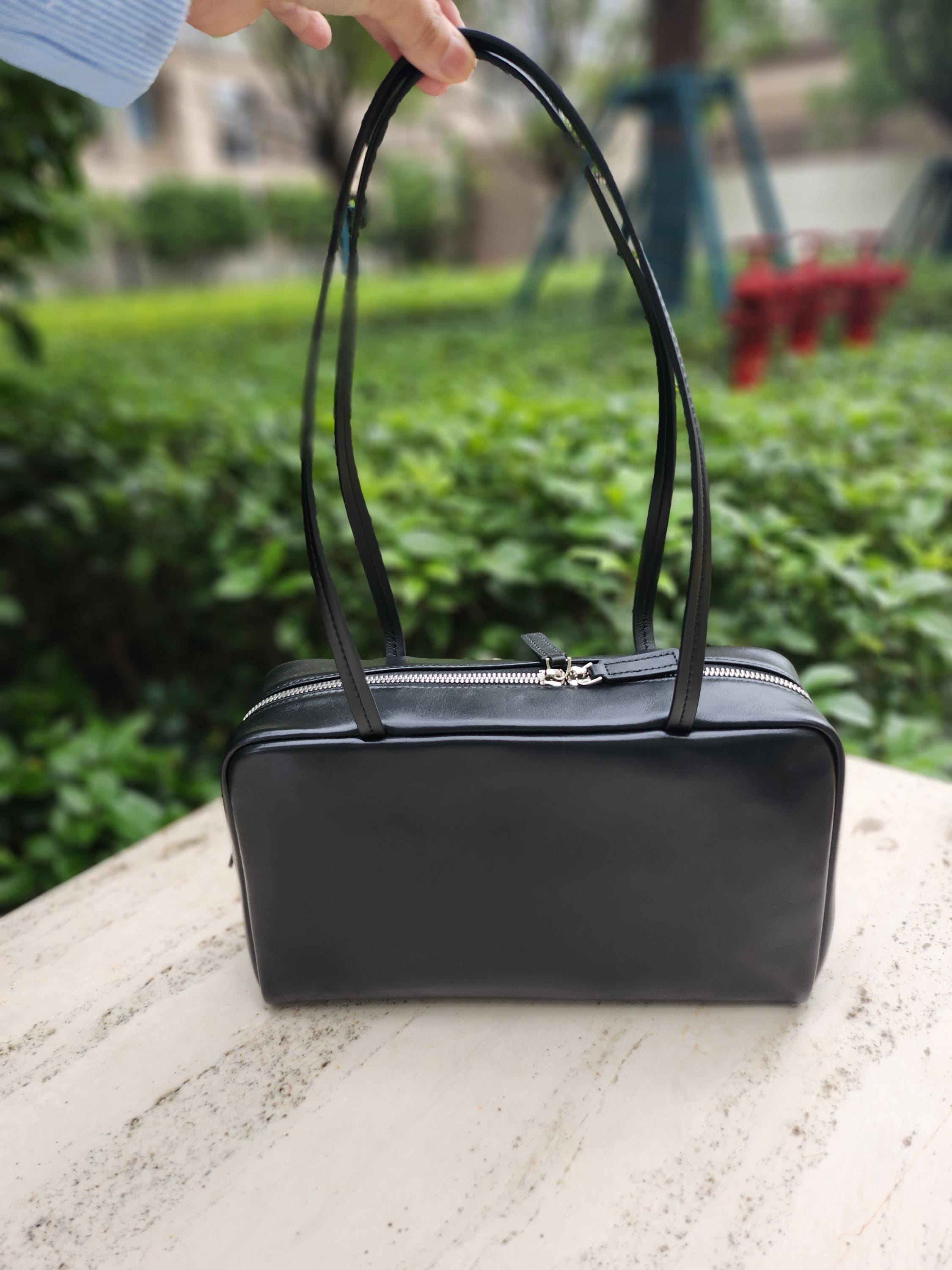 ★EMS★ VINTAGE SQUARE BOWLING BAGBLACK 이미스(EMIS) VINTAGE SQUARE BOWLING BAG-BLACK - 사이즈
