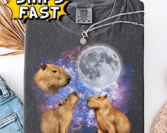 Three Capybara Vintage Capybara T-Shirt, Comfort Colors Retro Capybara Tee, Funny Capybara Shirt for Animal Lovers,  Cute Capybara Gift