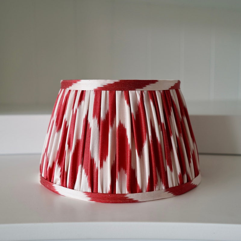Red - Ikat Fabric Cover Handmade Paper Notebook (5 x 3.5 in) main image 1