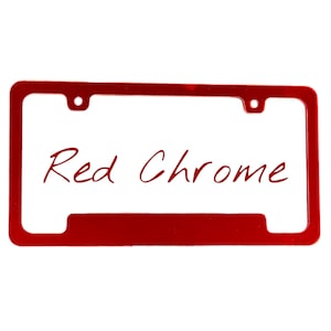 Red Mirror License Plate Frame | For Trucks, Semis, Trailers | Mother's Day Gift