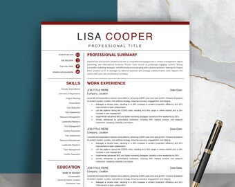 2026 Marketing Manager Resume Template • Stylish, Modern, Professional 1 and 2 Page with Cover Letter • ATS Friendly, Microsoft Word