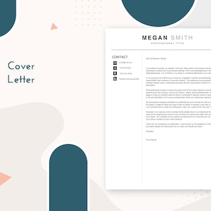 2026 Modern Professional Resume Template • 1 and 2 Page CV With Cover ...