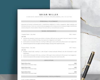 2026 Student Resume Template for High School and College • 1 and 2 Page CV with Cover Letter for Internships • Microsoft Word, ATS Friendly