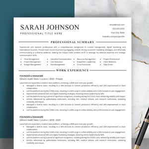 Plantilla de currículum vitae para solicitantes de empleo profesionales 2025 • Moderna, de 1 y 2 páginas, con carta de presentación • Personalizable, sencilla, compatible con ATS, Microsoft Word