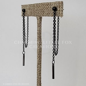 Glamourous Idol Black Statement Earrings, K-Drama Inspired Earring, Clip On Option Available, GLAM IDOL BLACK