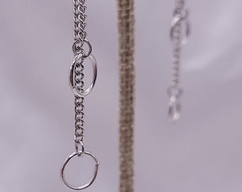 KPOP Dangle Earring: Stainless Steel Chain