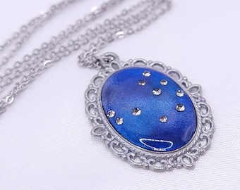 Constellation Cameo Necklace, You Choose Pleiades or Orion, Hypoallergenic