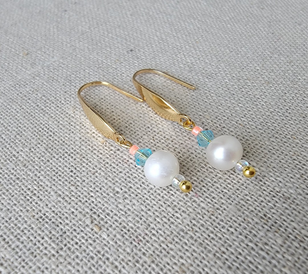 ★BTS 着用★MIKSHIMAI★NATURAL WATER DROP PEARL EARRINGS Mikimoto Morning Dew 8-7mm Akoya Cultured Double Drop Pearl