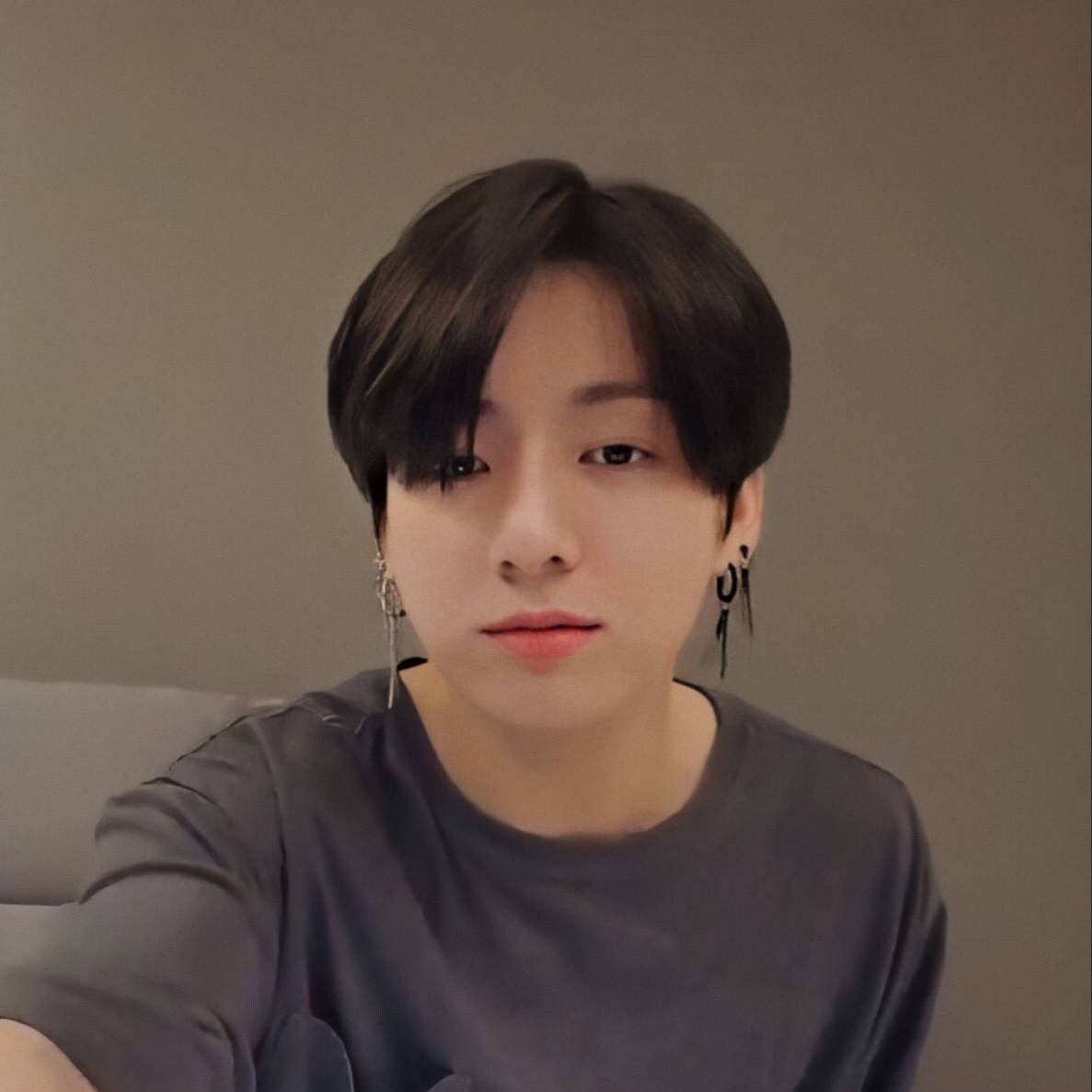 Bangtan Boys BTS Jeon Jungkook Inspired Black Steel Hoop
