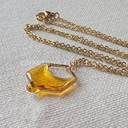 Collier doré en nid d'abeille, HGN4, collier tendance en acier inoxydable hypoallergénique
