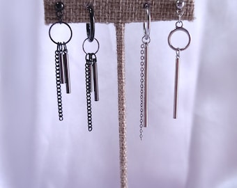 BTS Jungkook Inspired Earring Set: Stainless Steel, Hoop Post