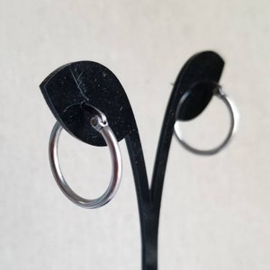 Bangtan Boys BTS Kim Namjoon Min Yoongi Inspired Steel Hoop Earring, RM, SUGA Hypoallergenic, Non-Pierced Option Available, Rm Lg