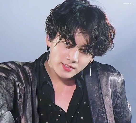 BTS Jungkook Black Spike and Chain Hoop Earring Clip on - Etsy BTS Jungkook Black Spike and Chain Hoop Earring Clip on - Etsy