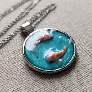 Unique Japanese Koi Fish Pendant Necklace, KOI N1