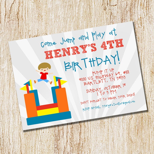 Pump It up Birthday Invitation - Etsy