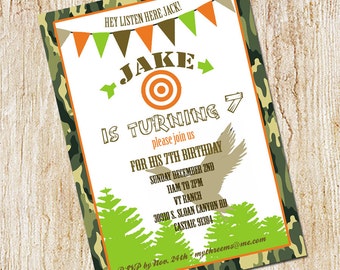 Duck Dynasty Invitation - Duck Hunting Party invitation - Birthday Invitation- Printable Digital File or Printed Invitations - Outdoor Party