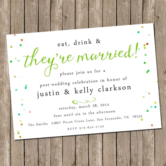 Post Wedding Lunch Invitation Wording 1