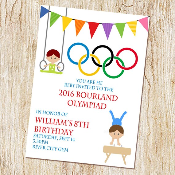 Gymnastique Olympique Fete Invitation Fete Danniversaire Etsy Gymnastique Olympique Fete Invitation Fete Danniversaire Etsy