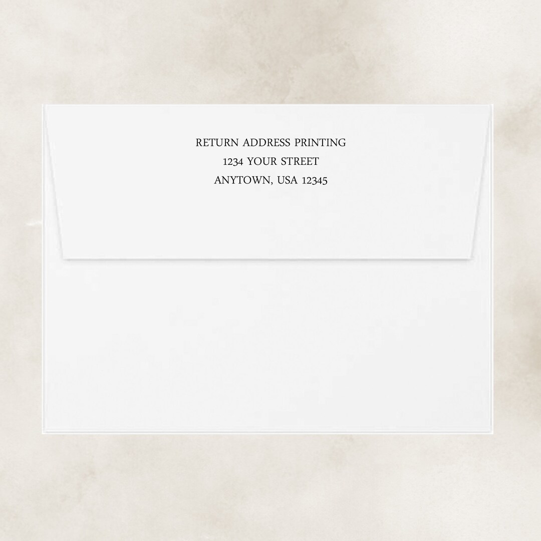 Return Address Printing - Add on to Card Order - Etsy