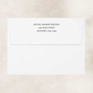 Return address printing - add on to card order