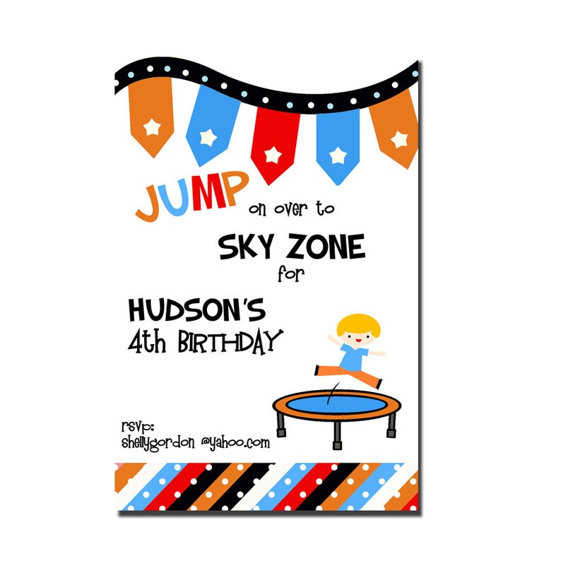 Invitation A Une Fete De Trampoline Invitation Danniversaire Etsy Invitation A Une Fete De Trampoline Invitation Danniversaire Etsy