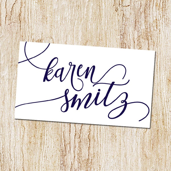 Girls or Ladies Enclosure Cards- Set of 20 - modern - navy script - gift tags