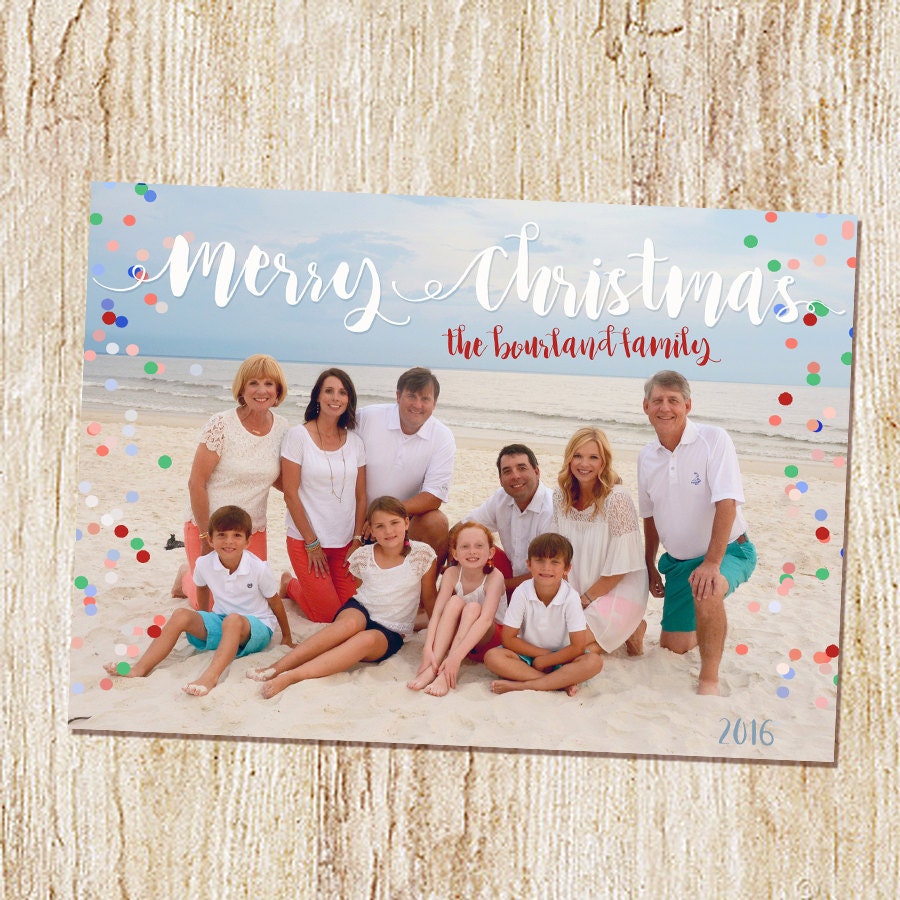 Christmas card photo Christmas card typography Holiday | Etsy