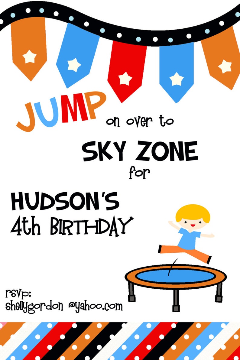 trampoline-party-invitation-sky-zone-birthday-invitation-etsy